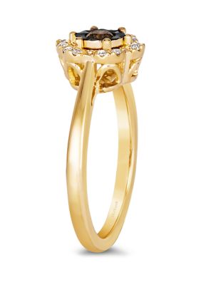 Diamond Illusion 1/5 ct. t.w. Diamond Ring in 14K Yellow Gold