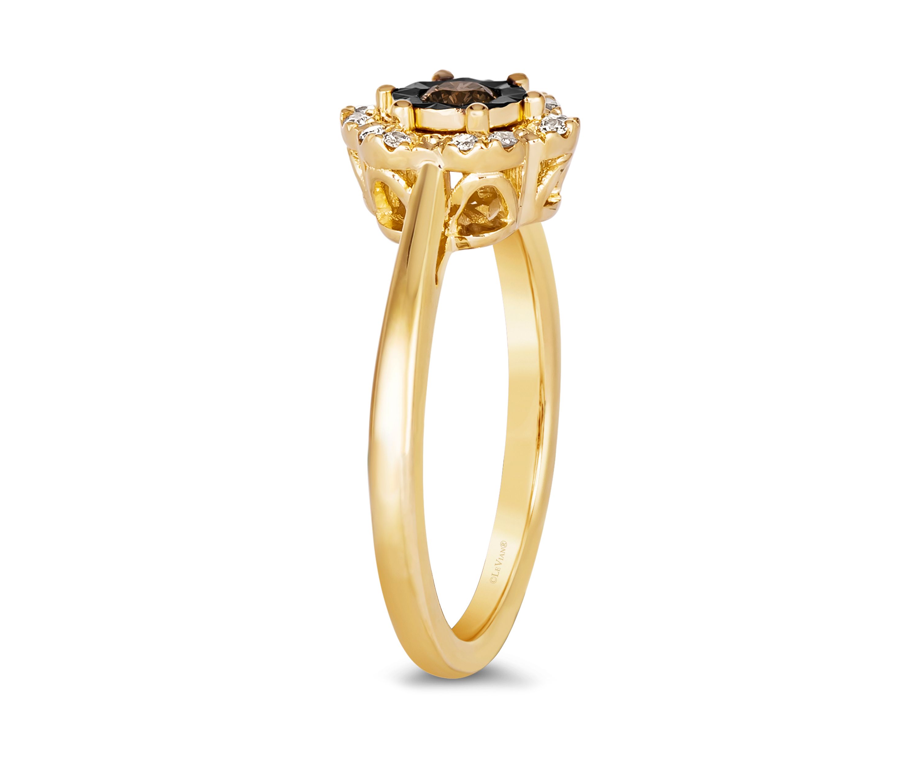 Diamond Illusion 1/5 ct. t.w. Diamond Ring in 14K Yellow Gold