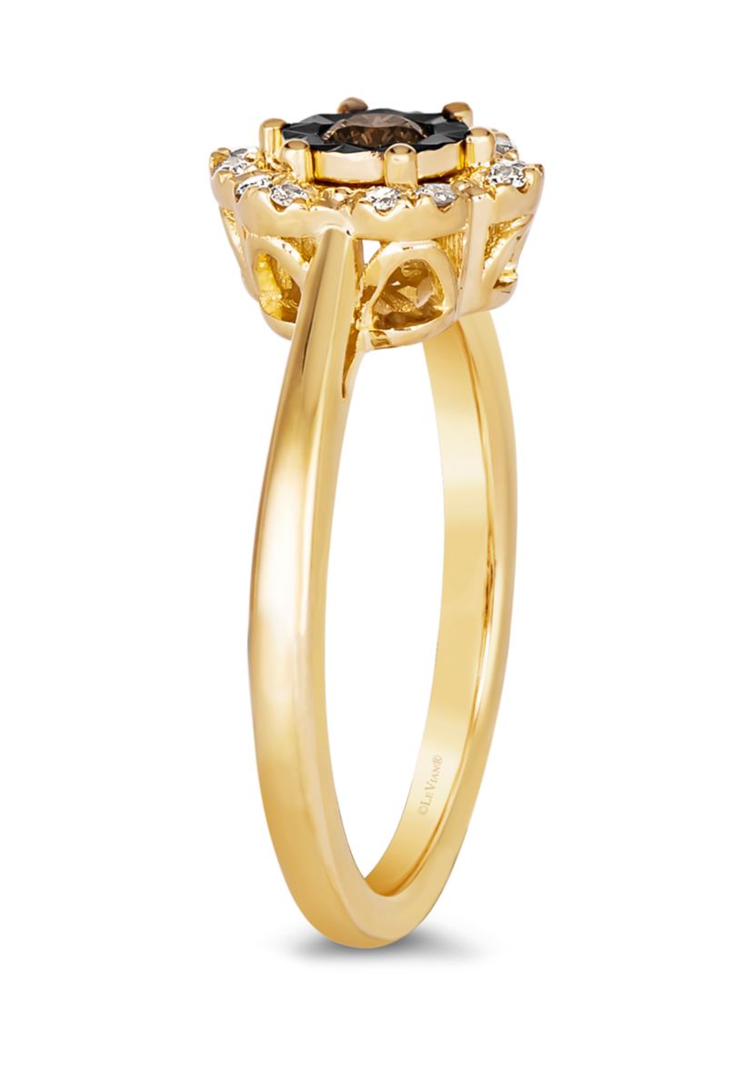 Diamond Illusion 1/5 ct. t.w. Diamond Ring in 14K Yellow Gold