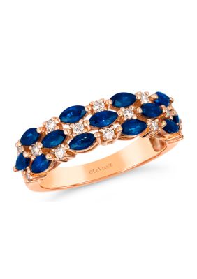 1.33 ct. t.w. Blueberry Sapphire™, 1/4 ct. t.w. Nude Diamonds™ Ring in 14K Strawberry Gold®