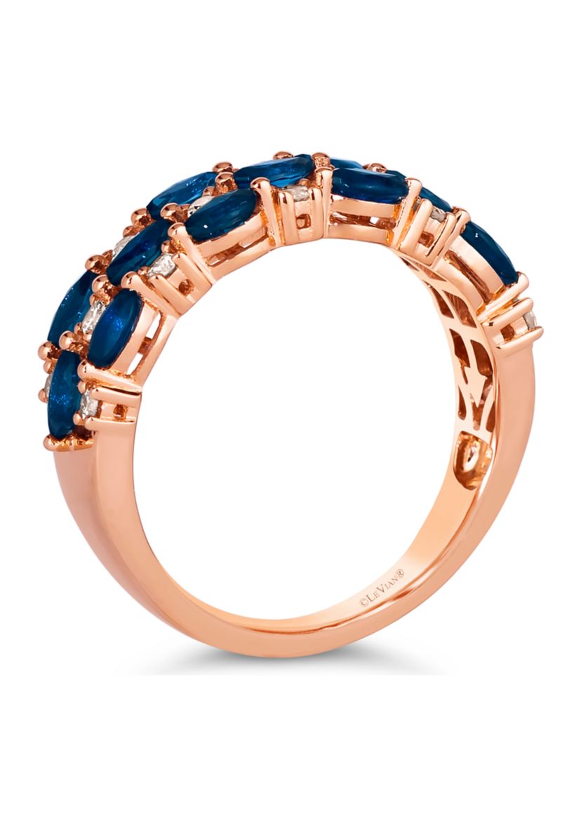 1.33 ct. t.w. Blueberry Sapphire™, 1/4 ct. t.w. Nude Diamonds™ Ring in 14K Strawberry Gold®