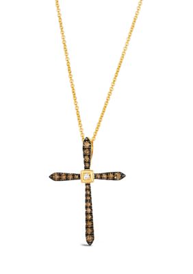 Le Vian Pendant Necklace Featuring 1/3 Ct. T.w. Chocolate Diamonds, Nude Diamondsâ¢ In 14K Honey Gold