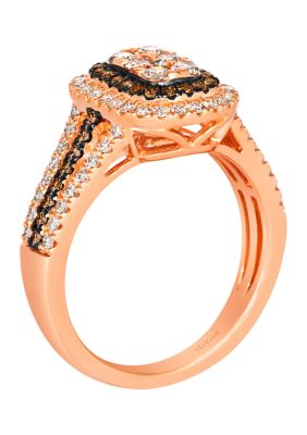 Ring featuring 5/8 ct. t.w. Nude Diamonds™, 1/4 ct. t.w. Chocolate Diamonds® in 14K Strawberry Gold®