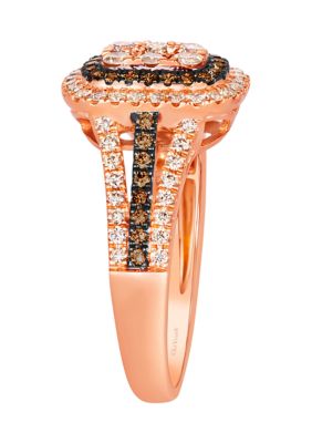 Ring featuring 5/8 ct. t.w. Nude Diamonds™, 1/4 ct. t.w. Chocolate Diamonds® in 14K Strawberry Gold®