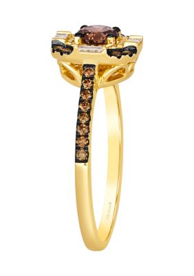 1/2 ct. t.w. Chocolate Diamonds®, 1/15 ct. t.w. Vanilla Diamonds® Chocolatier® Ring  in 14K Honey Gold™