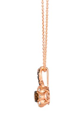 1/4 ct. t.w. Chocolate Diamonds®, 1/5 ct. t.w. Nude Diamonds™ Pendant Necklace in 14K Strawberry Gold®