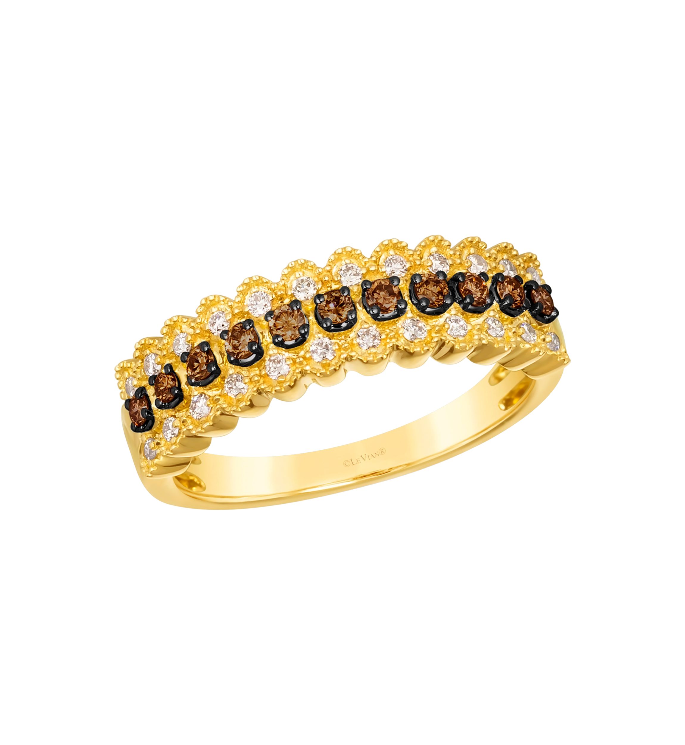1/5 ct. t.w. Chocolate Diamonds®, 1/6 ct. t.w. Nude Diamonds™ Ring in 14K Honey Gold™