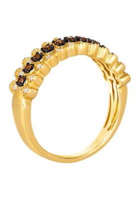 1/5 ct. t.w. Chocolate Diamonds®, 1/6 ct. t.w. Nude Diamonds™ Ring in 14K Honey Gold™