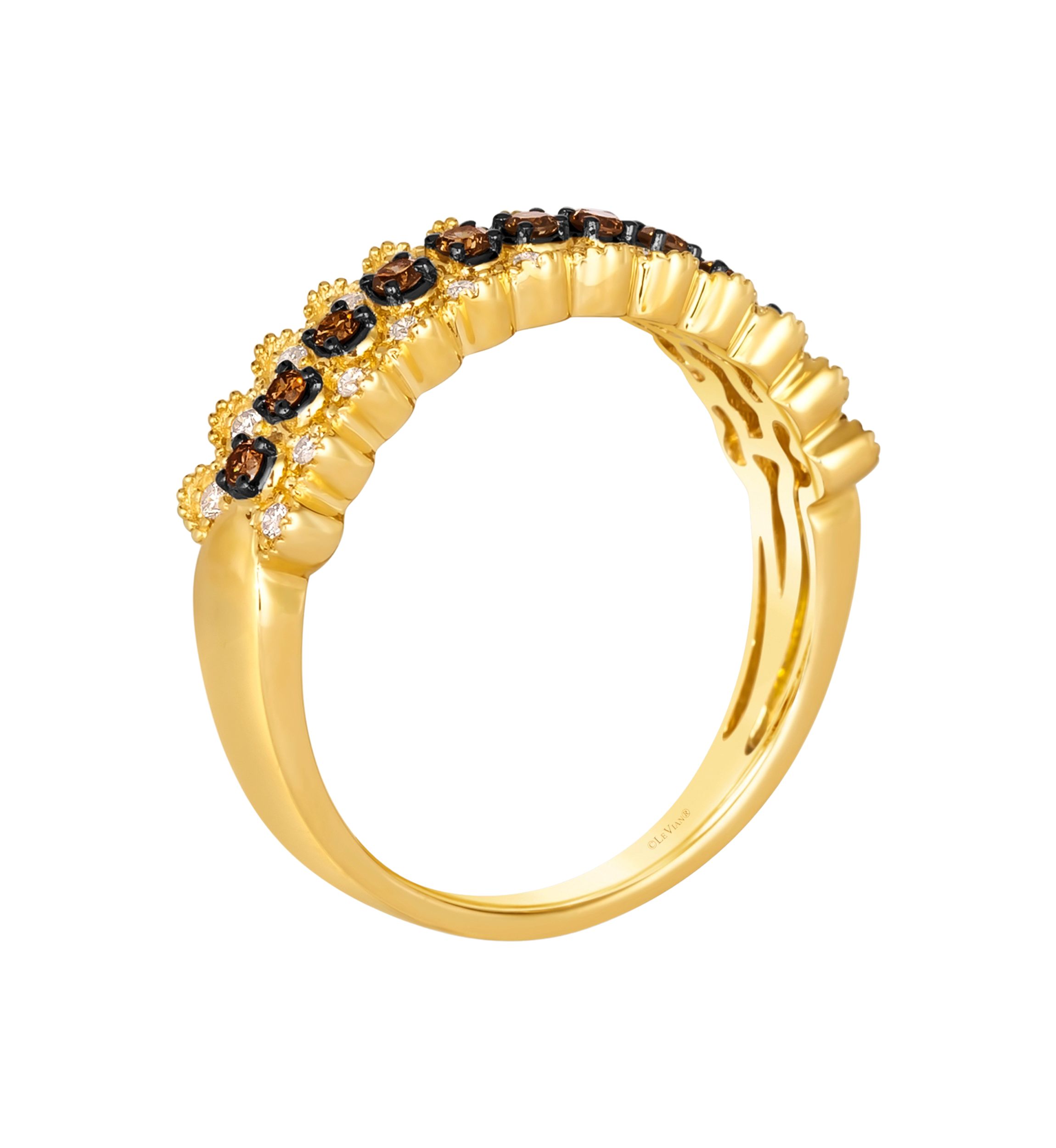 1/5 ct. t.w. Chocolate Diamonds®, 1/6 ct. t.w. Nude Diamonds™ Ring in 14K Honey Gold™