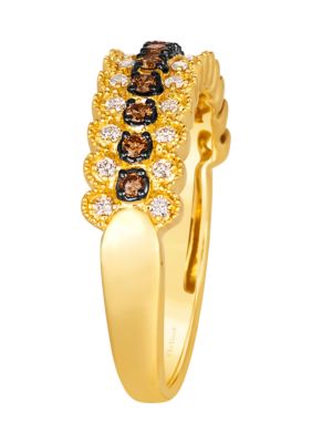 1/5 ct. t.w. Chocolate Diamonds®, 1/6 ct. t.w. Nude Diamonds™ Ring in 14K Honey Gold™