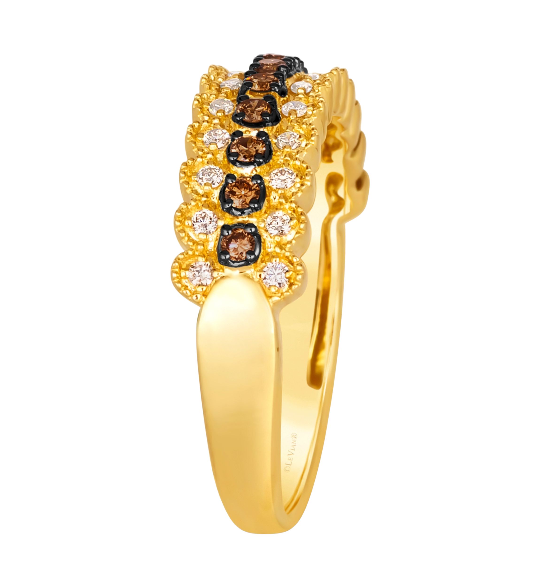 1/5 ct. t.w. Chocolate Diamonds®, 1/6 ct. t.w. Nude Diamonds™ Ring in 14K Honey Gold™