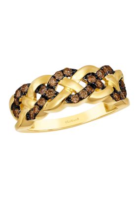 Le Vian 1/2 Ct. T.w. Chocolate Diamonds ChocolatierÂ® Ring In 14K Honey Gold