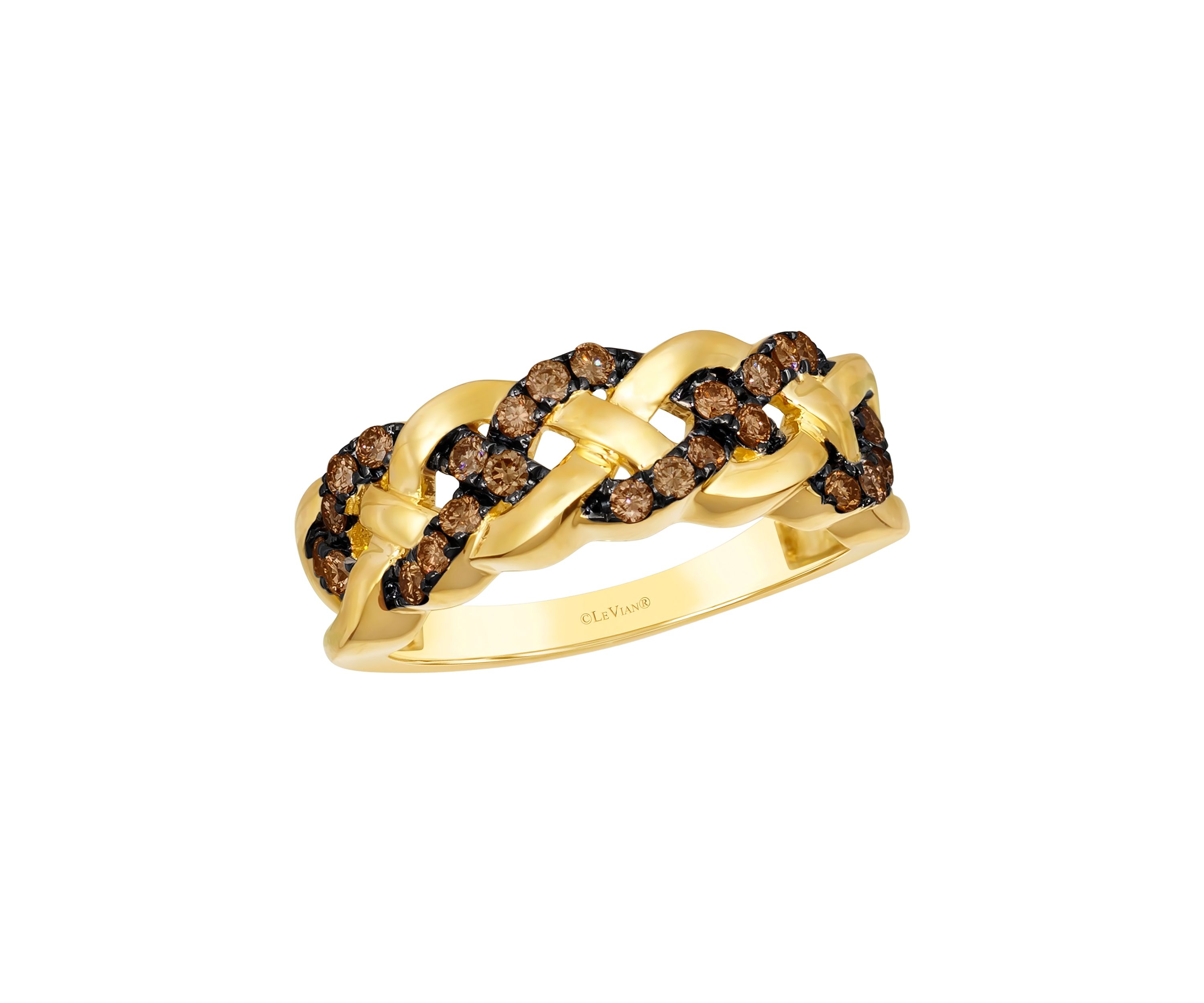1/2 ct. t.w. Chocolate Diamonds® Chocolatier® Ring in 14K Honey Gold™