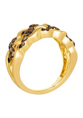 1/2 ct. t.w. Chocolate Diamonds® Chocolatier® Ring in 14K Honey Gold™