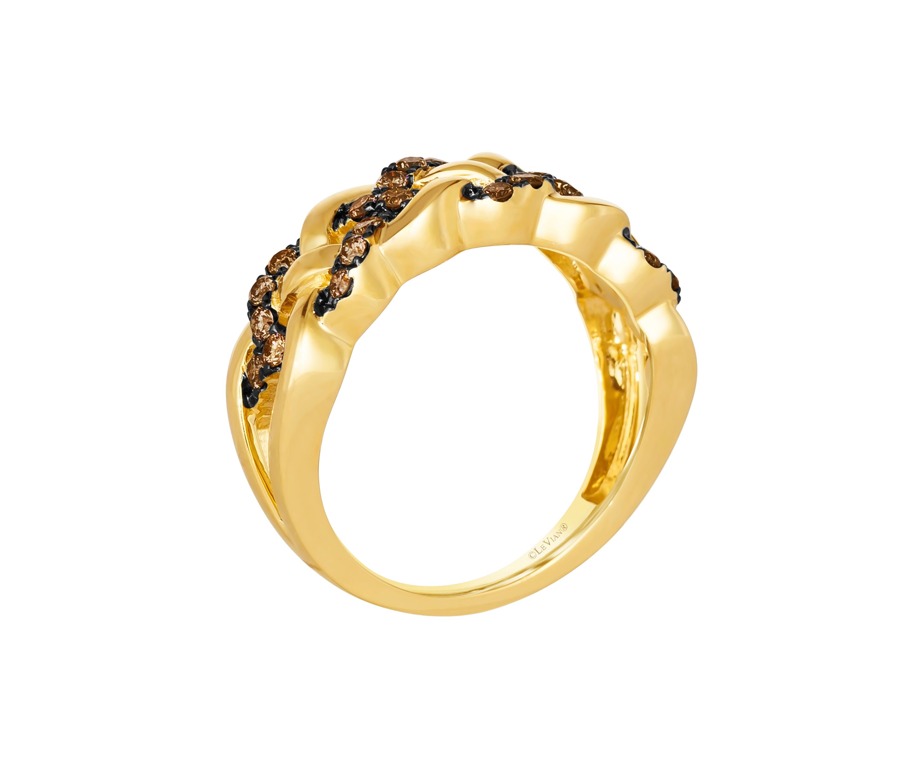 1/2 ct. t.w. Chocolate Diamonds® Chocolatier® Ring in 14K Honey Gold™