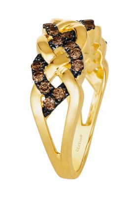 1/2 ct. t.w. Chocolate Diamonds® Chocolatier® Ring in 14K Honey Gold™