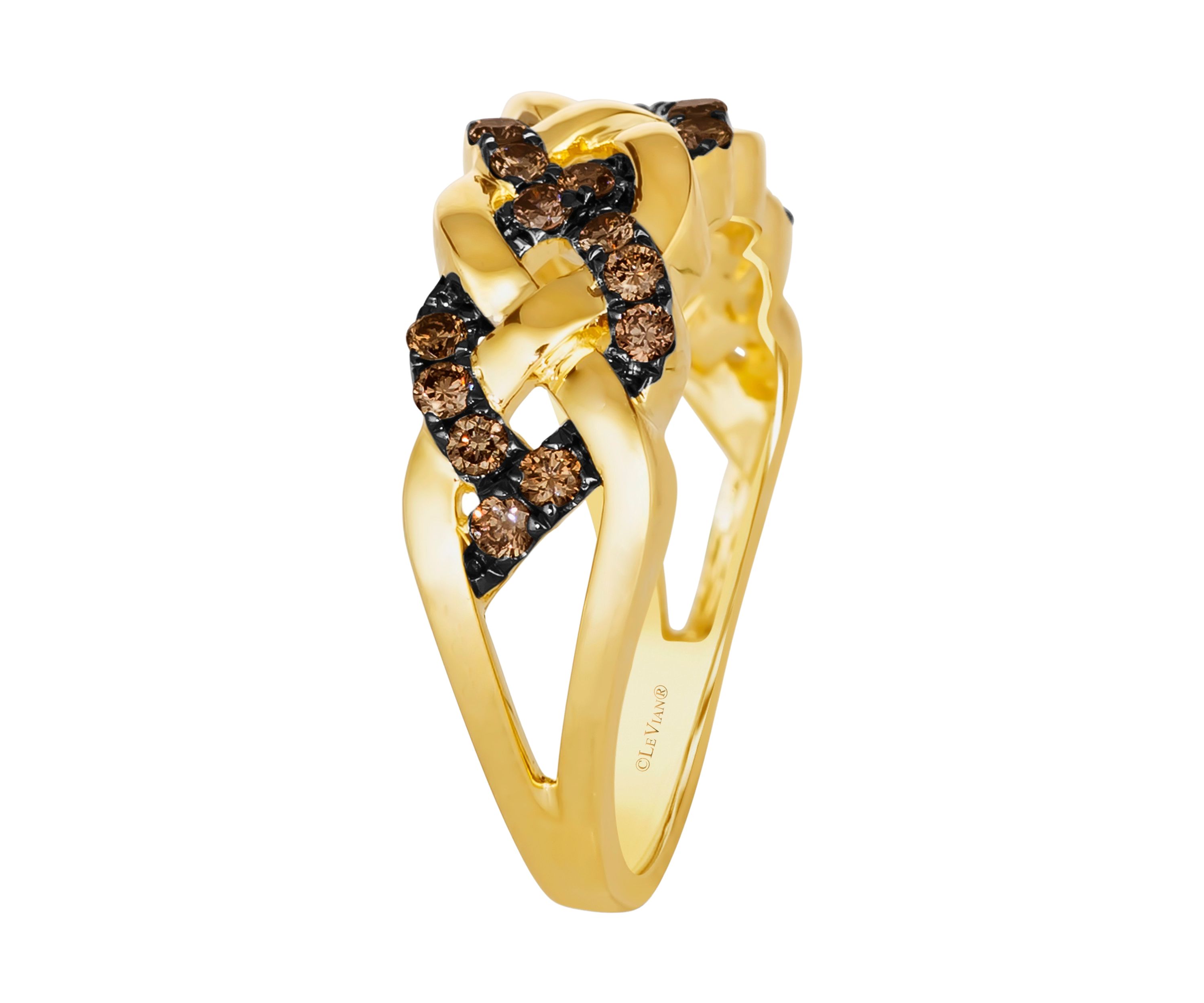 1/2 ct. t.w. Chocolate Diamonds® Chocolatier® Ring in 14K Honey Gold™
