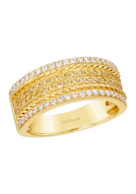 Le Vian 3/8 Ct. T.w. Sunny Yellow Diamonds, 1/3 Ct. T.w. Vanilla Diamonds Ring In 14K Honey Gold
