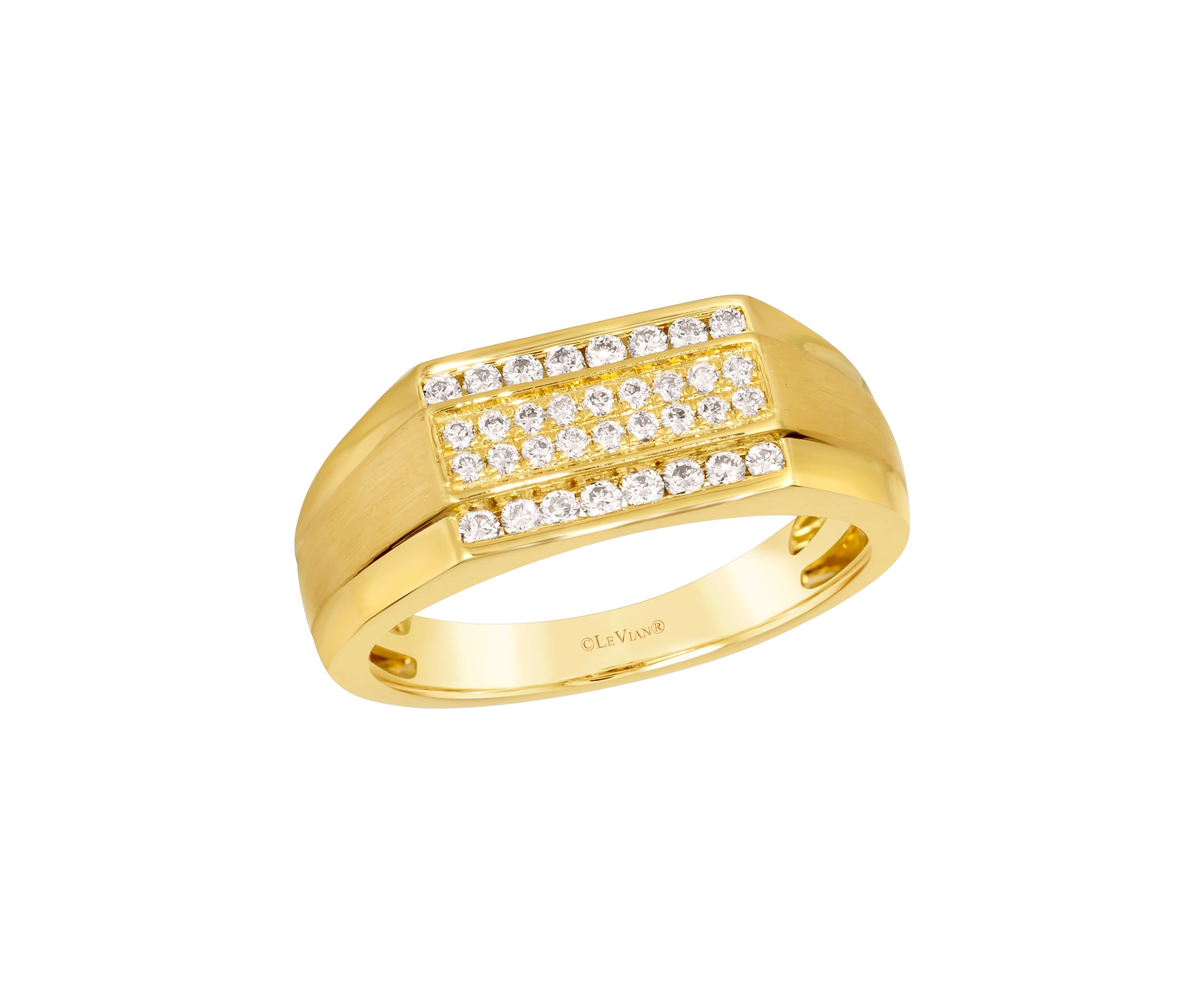 Mens Ring featuring 3/8 ct. t.w. Nude Diamonds™  in 14K Honey Gold™