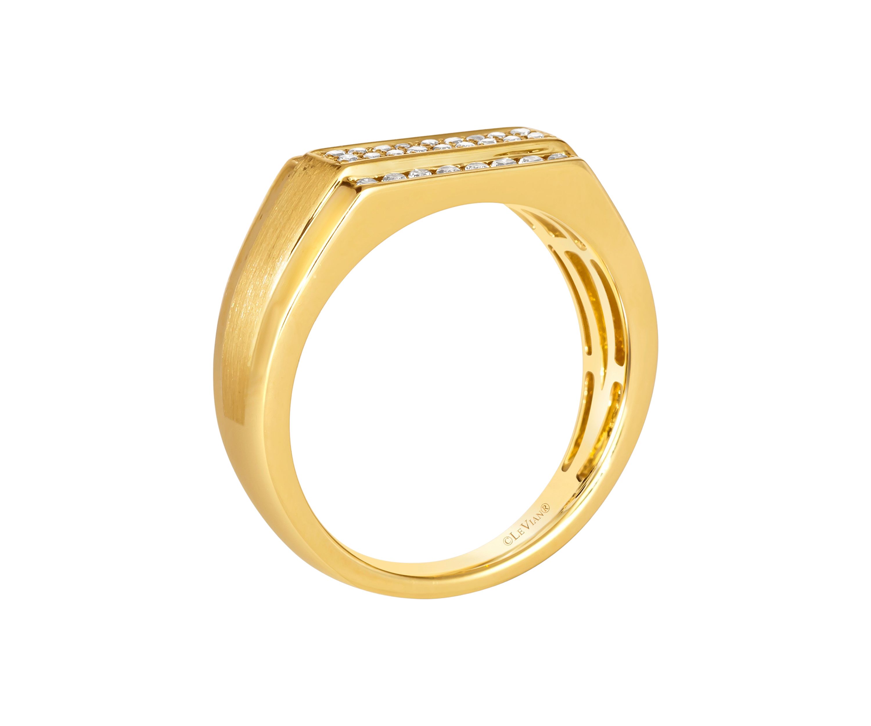 Mens Ring featuring 3/8 ct. t.w. Nude Diamonds™  in 14K Honey Gold™