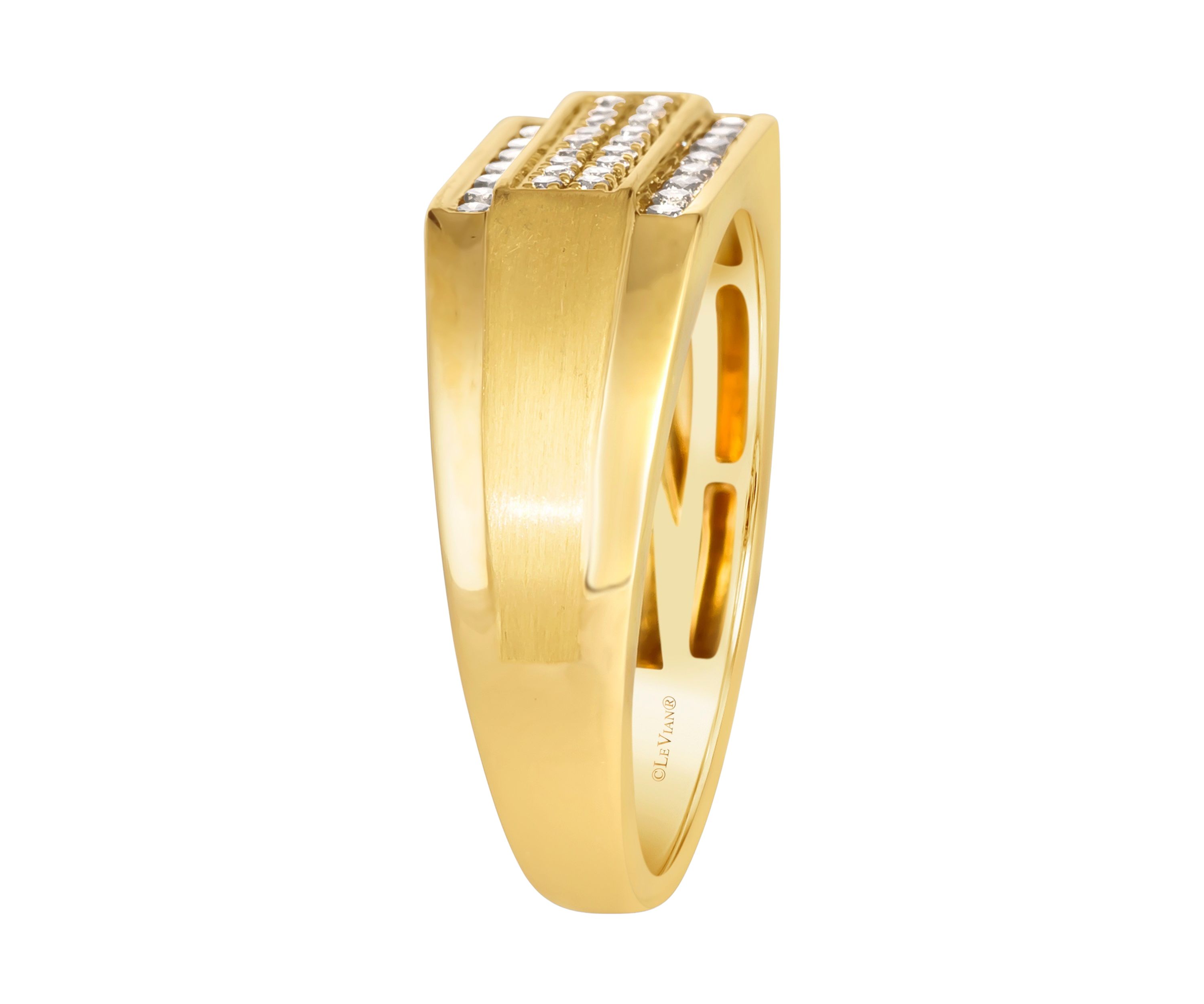 Mens Ring featuring 3/8 ct. t.w. Nude Diamonds™  in 14K Honey Gold™