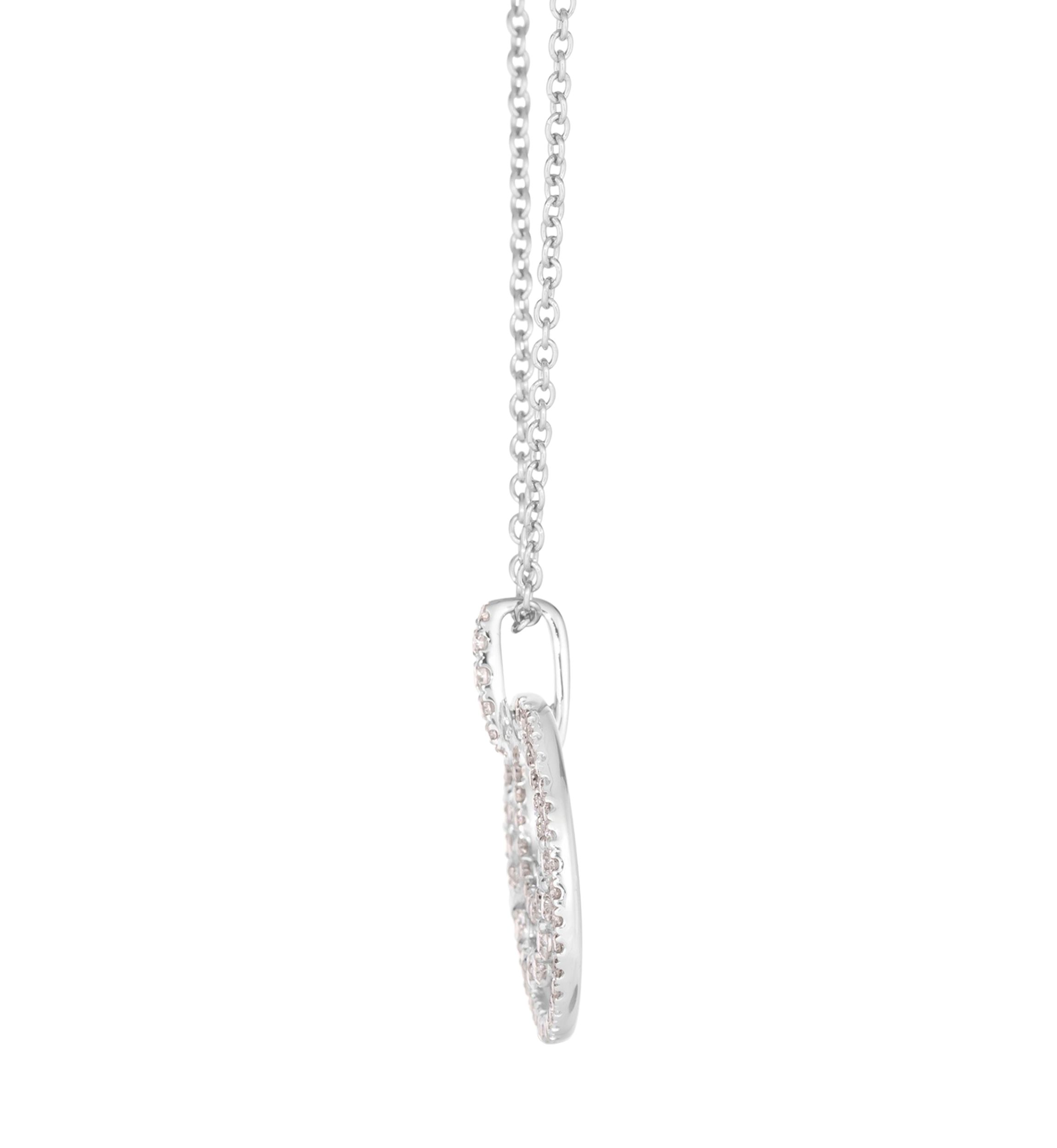 3/4 ct. t.w. Vanilla Diamonds® Couture® Circle Pendant Necklace in Platinum