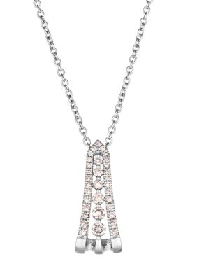 3/8 ct. t.w. Vanilla Diamonds® Couture® Drop Pendant Necklace in Platinum