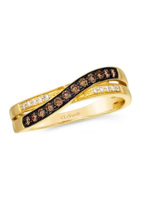 Le Vian Ring Featuring 1/5 Ct. T.w. Chocolate Diamonds, 1/20 Ct. T.w. Nude Diamondsâ¢ Set In 14K Honey Gold
