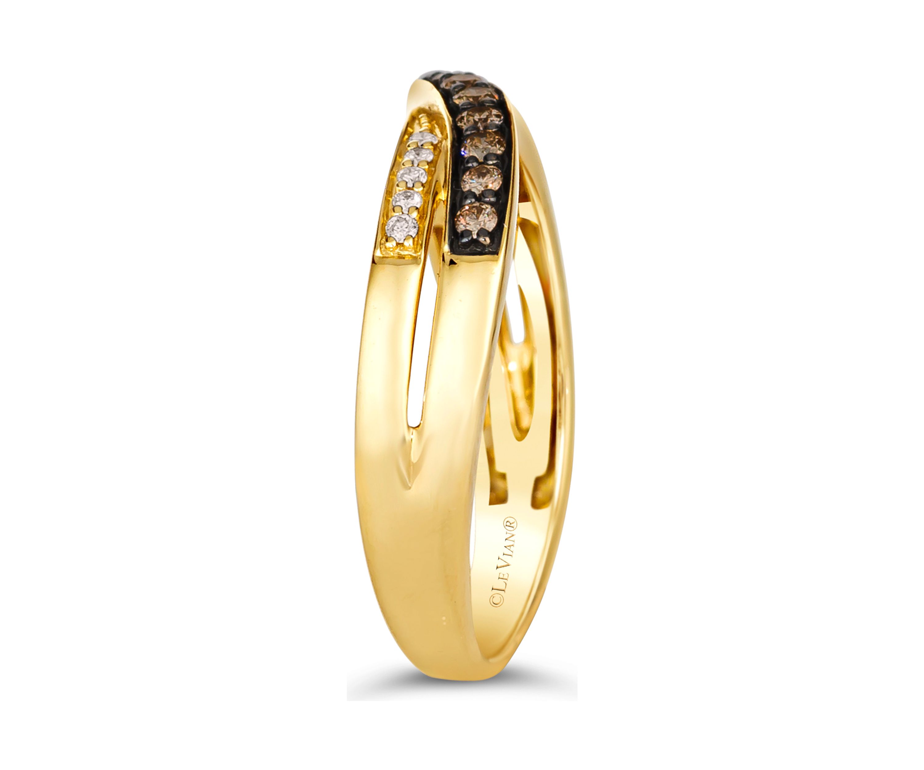  Ring featuring 1/5 ct. t.w. Chocolate Diamonds®, 1/20 ct. t.w. Nude Diamonds™ set in 14K Honey Gold™