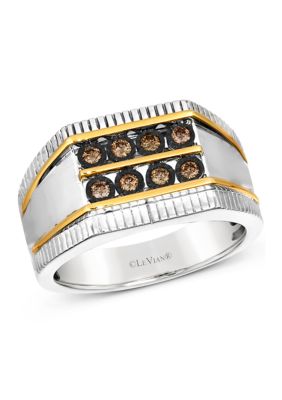 1/4 ct. t.w. Chocolate Diamonds® Chocolatier® Ring in Two Tone Gold