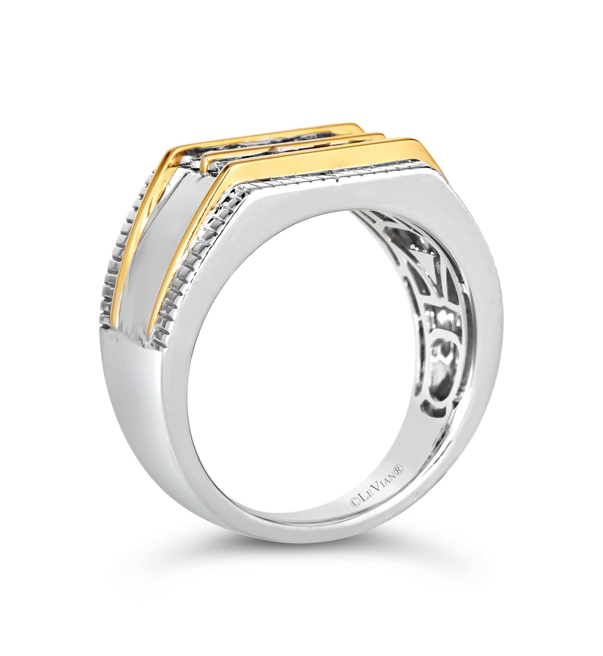 1/4 ct. t.w. Chocolate Diamonds® Chocolatier® Ring in Two Tone Gold