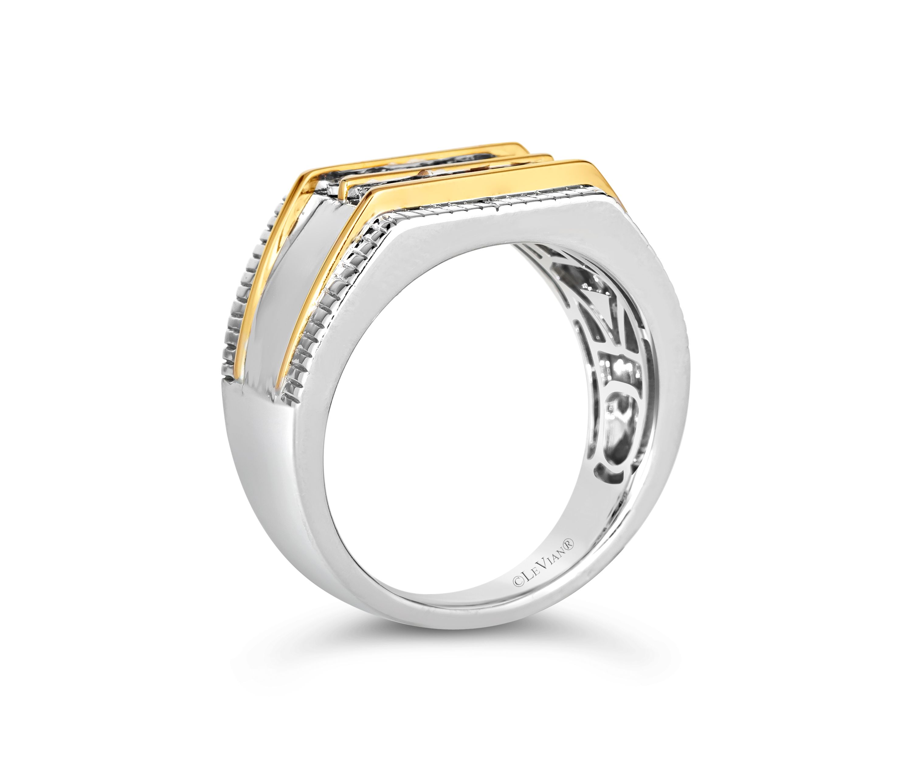 1/4 ct. t.w. Chocolate Diamonds® Chocolatier® Ring in Two Tone Gold