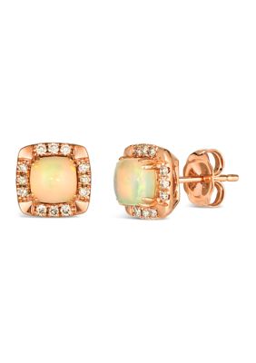 Le Vian 3/4 ct. t.w. Neapolitan Opalâ¢, 1/6 ct. t.w. Nude Diamondsâ¢ Earrings in 14K Strawberry Gold
