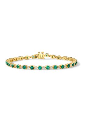 4 ct. t.w. Costa Smeralda Emeralds™, 5/8 ct. t.w. Nude Diamonds™ Bracelet in 14K Honey Gold™