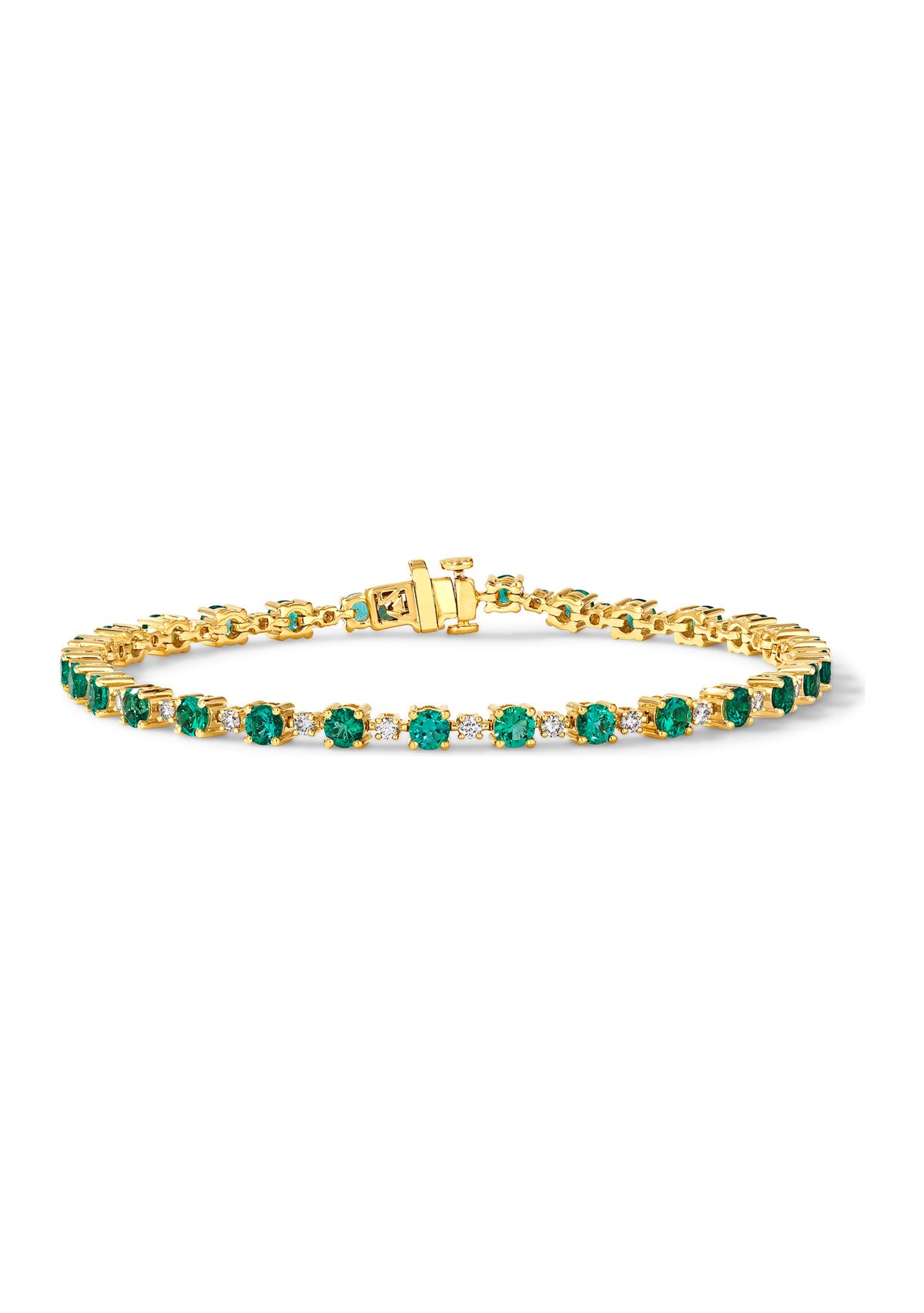 4 ct. t.w. Costa Smeralda Emeralds™, 5/8 ct. t.w. Nude Diamonds™ Bracelet in 14K Honey Gold™