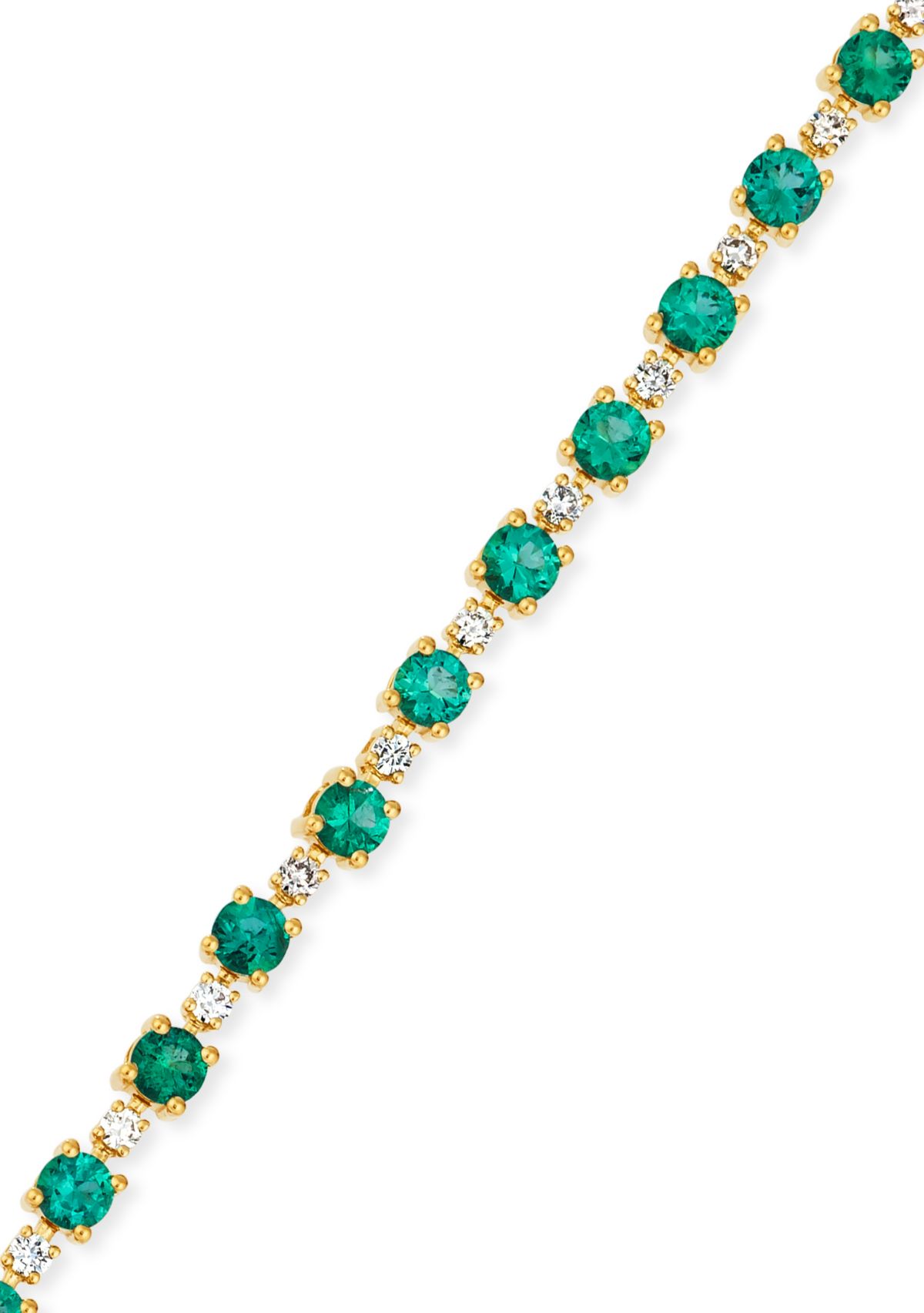 4 ct. t.w. Costa Smeralda Emeralds™, 5/8 ct. t.w. Nude Diamonds™ Bracelet in 14K Honey Gold™