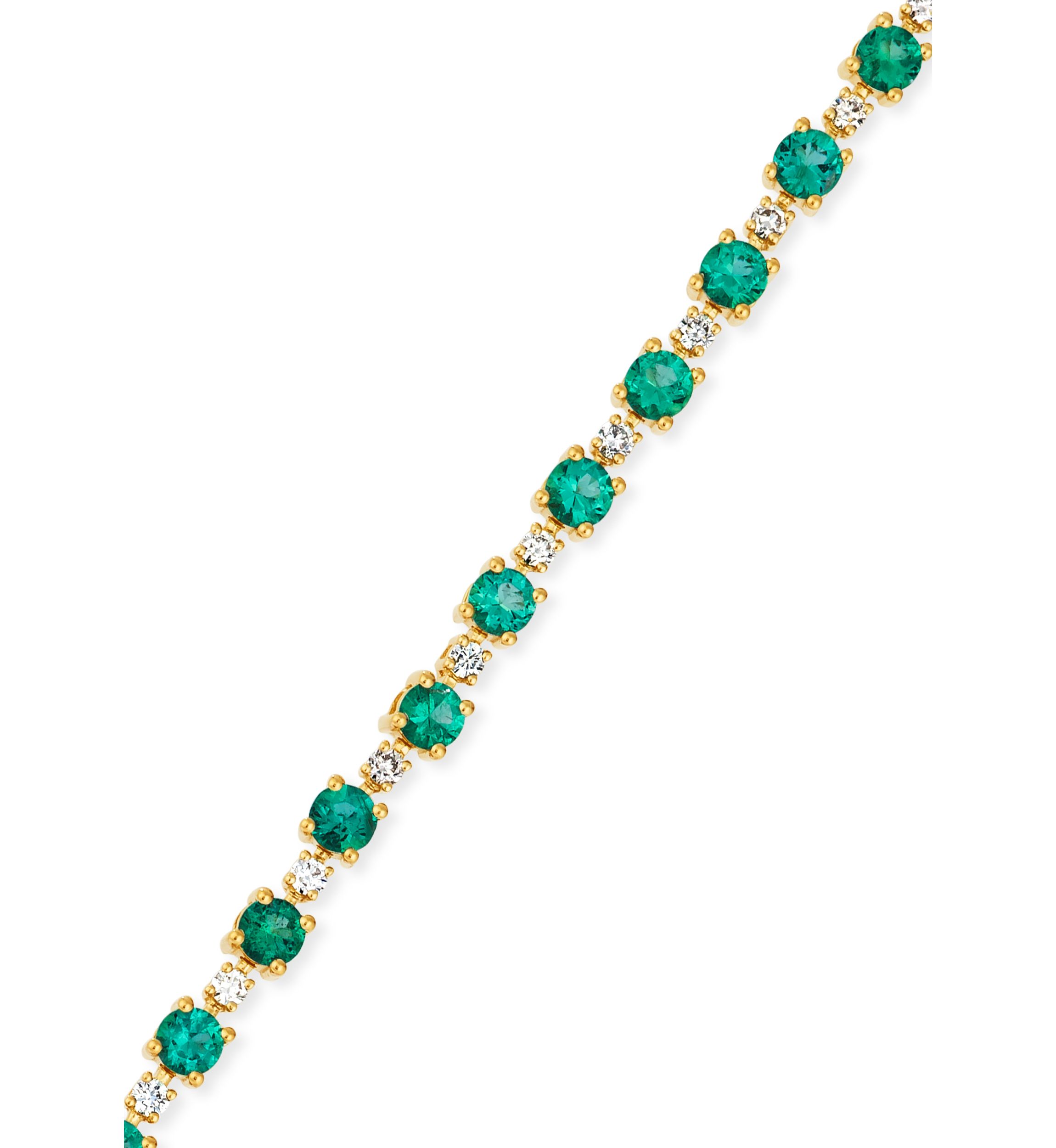 4 ct. t.w. Costa Smeralda Emeralds™, 5/8 ct. t.w. Nude Diamonds™ Bracelet in 14K Honey Gold™