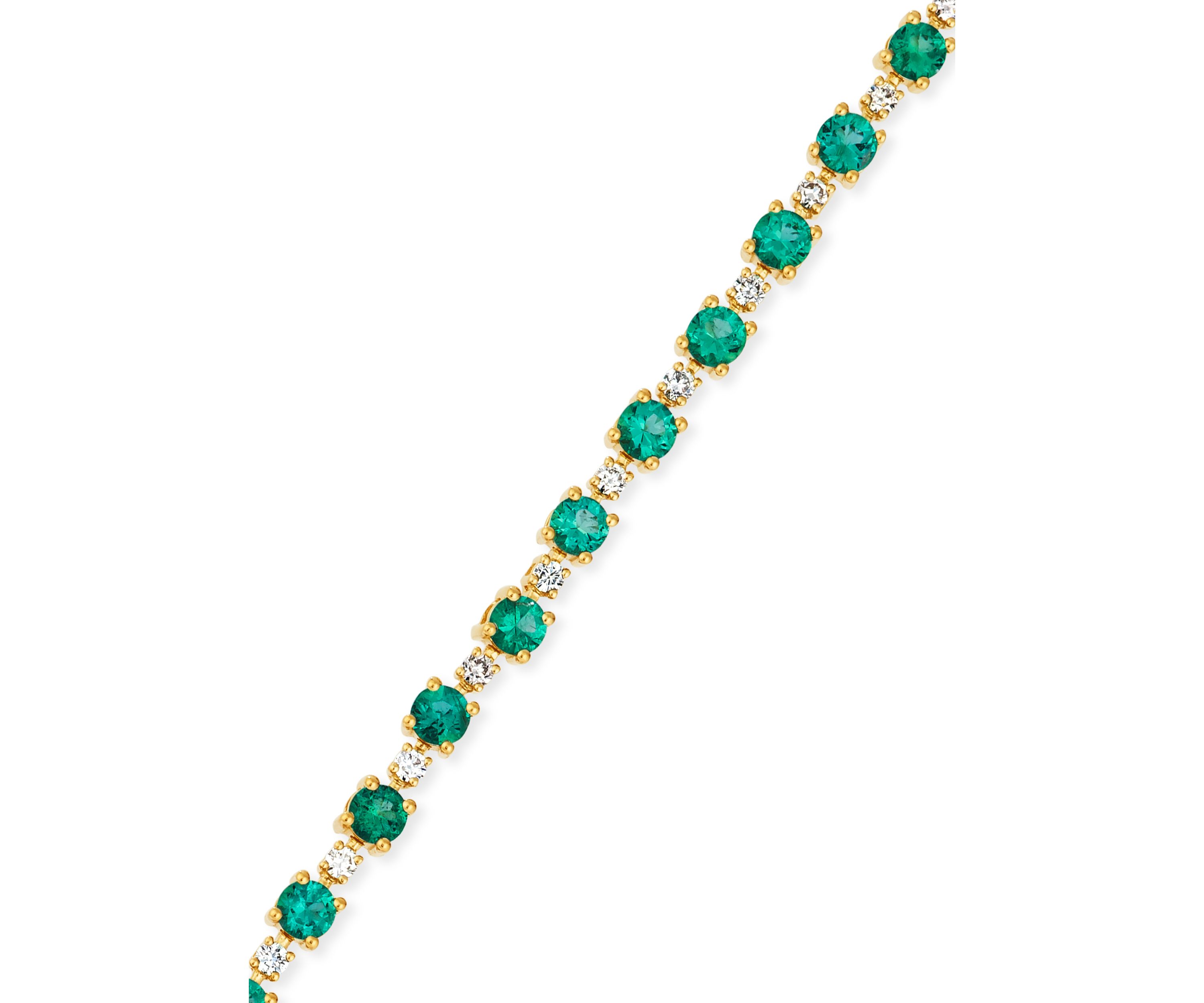 4 ct. t.w. Costa Smeralda Emeralds™, 5/8 ct. t.w. Nude Diamonds™ Bracelet in 14K Honey Gold™