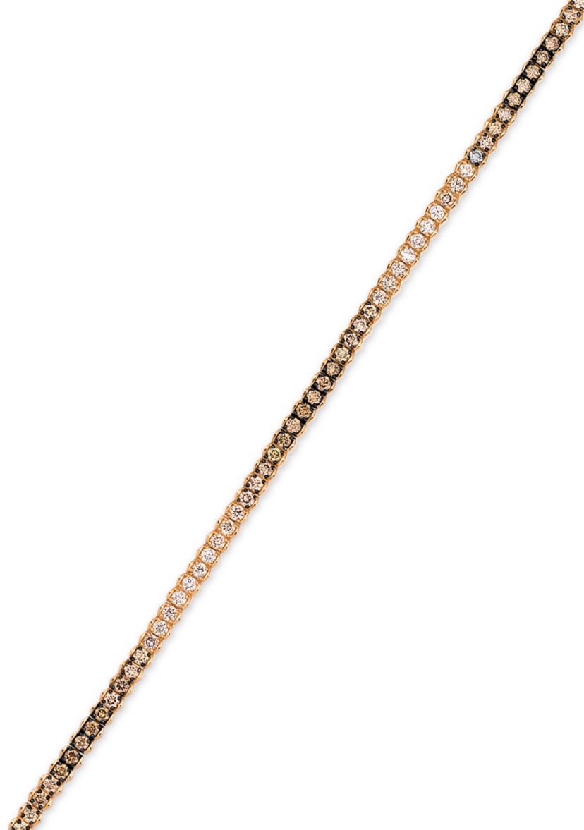 3 ct. t.w. Chocolate Ombré Diamonds® Ombré Bracelet set in 14K Strawberry Gold®