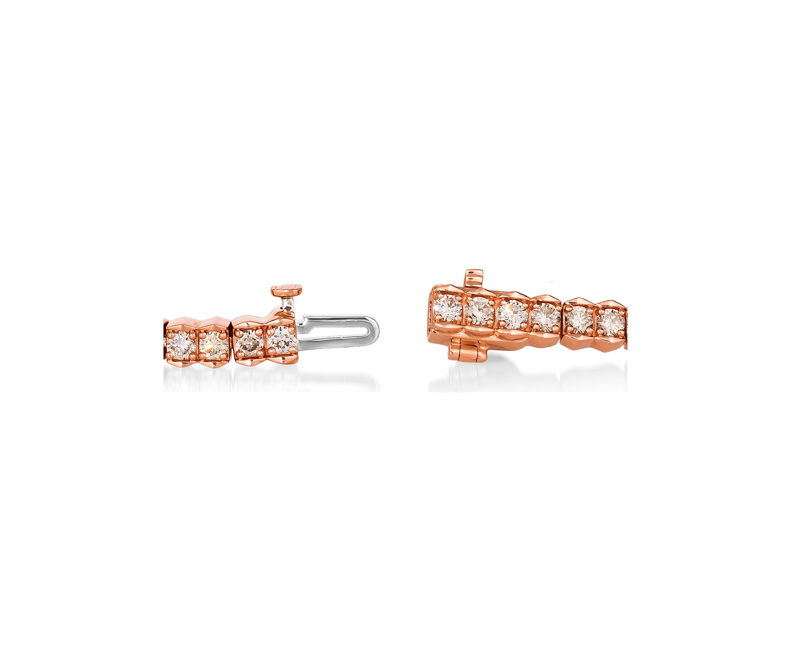 3 ct. t.w. Chocolate Ombré Diamonds® Ombré Bracelet set in 14K Strawberry Gold®