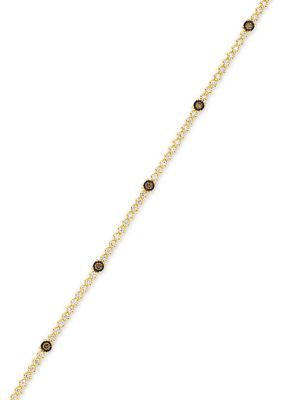 1/5 ct. t.w. Chocolate Diamonds®, 3/4 ct. t.w. Nude Diamonds™ Bracelet set in 14K Honey Gold™