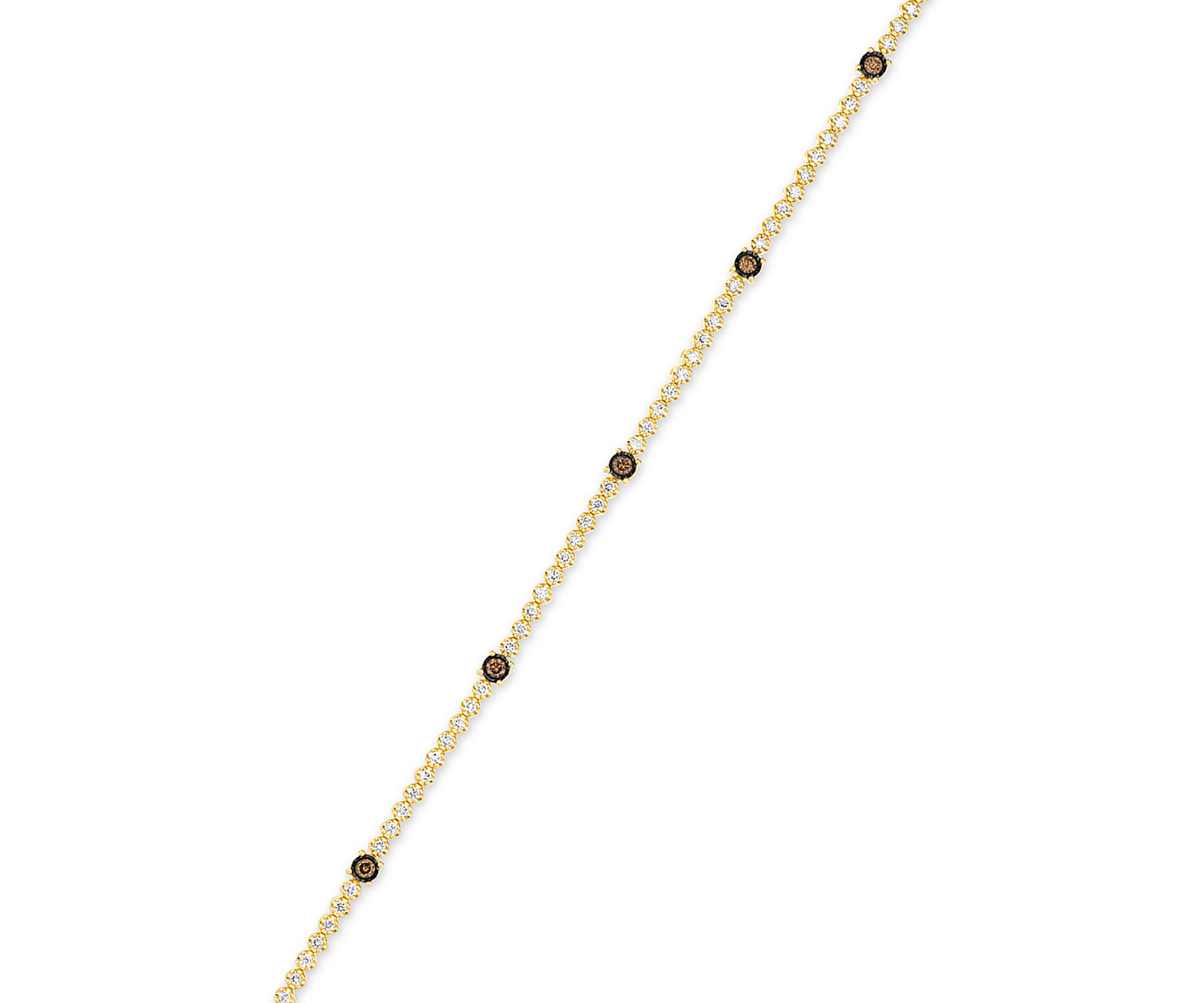 1/5 ct. t.w. Chocolate Diamonds®, 3/4 ct. t.w. Nude Diamonds™ Bracelet set in 14K Honey Gold™