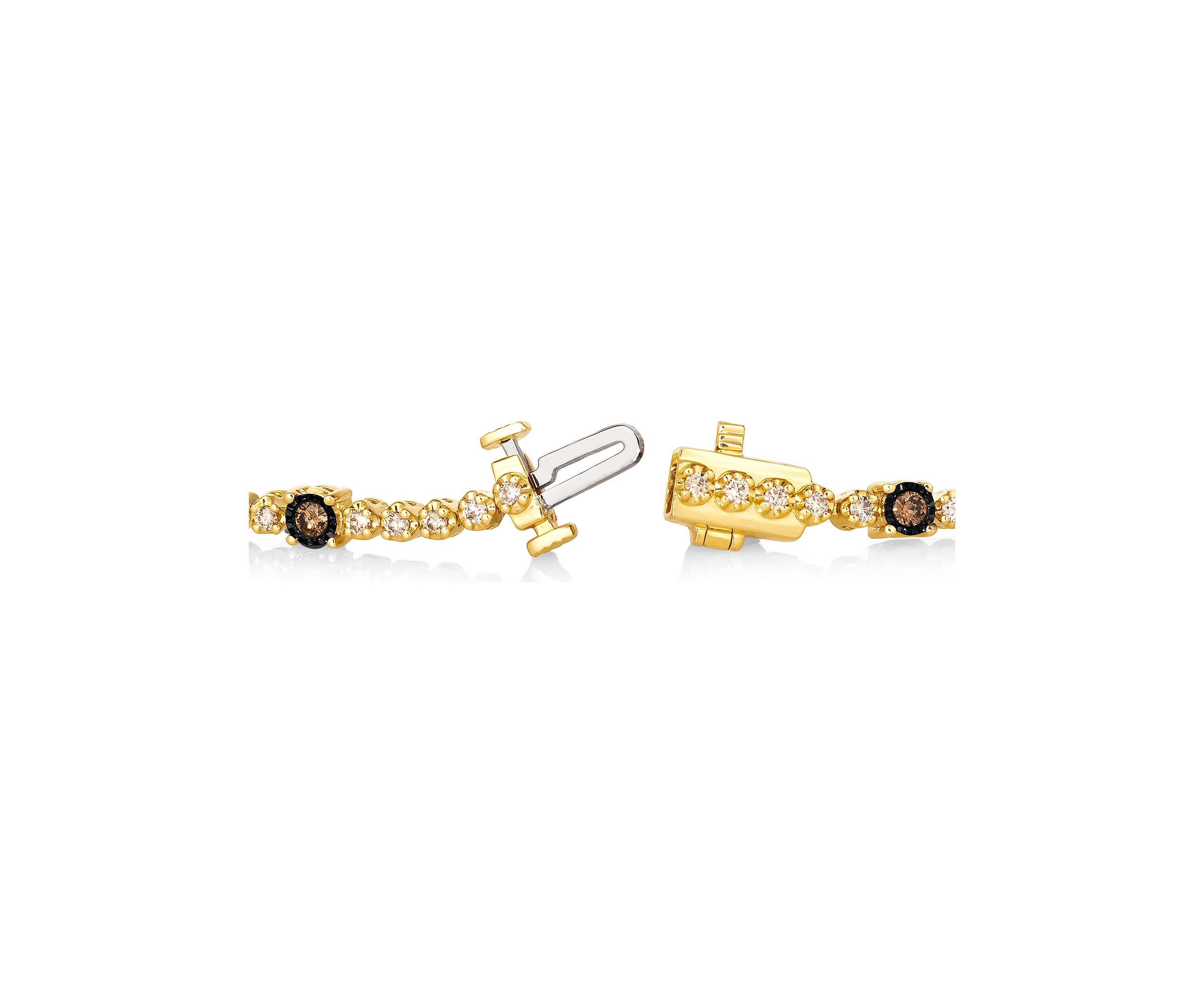 1/5 ct. t.w. Chocolate Diamonds®, 3/4 ct. t.w. Nude Diamonds™ Bracelet set in 14K Honey Gold™