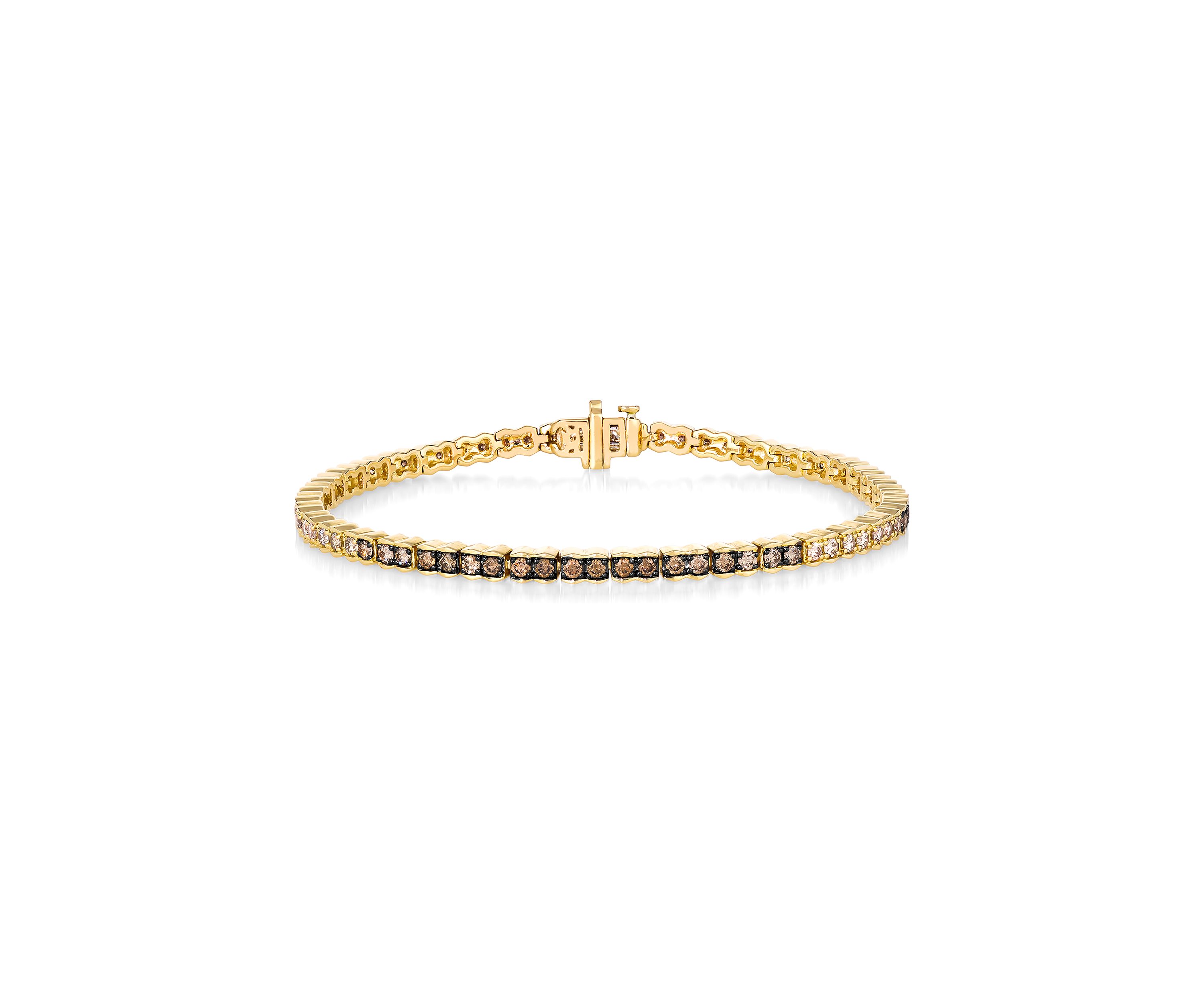 2 ct. t.w. Chocolate Ombré Diamonds® Ombré Bracelet set in 14K Honey Gold™