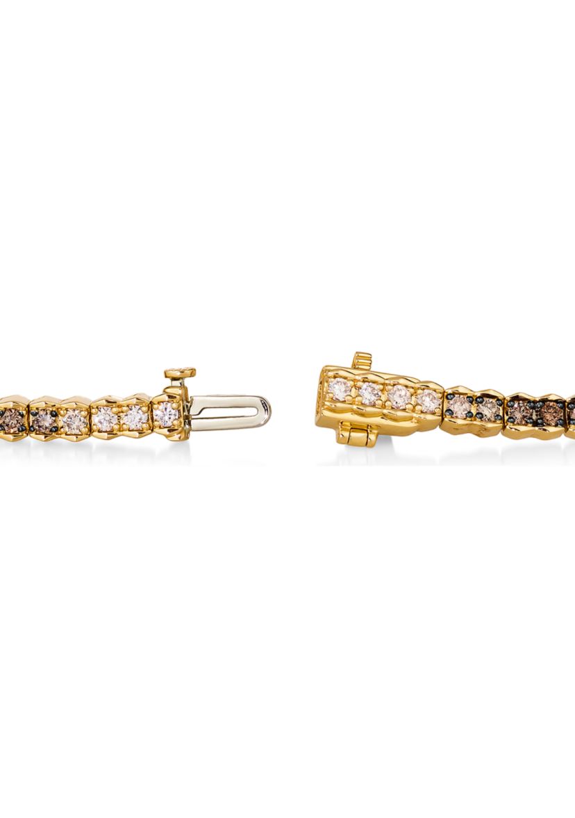 2 ct. t.w. Chocolate Ombré Diamonds® Ombré Bracelet set in 14K Honey Gold™