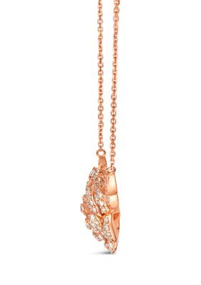 1 ct. t.w. Nude Diamonds™ Adjustable Flower Necklace in 14K Strawberry Gold®