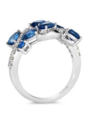 2.5 ct. t.w. Blueberry Sapphire™, 1/3 ct. t.w. Vanilla Diamonds® Ring in 14K Vanilla Gold®