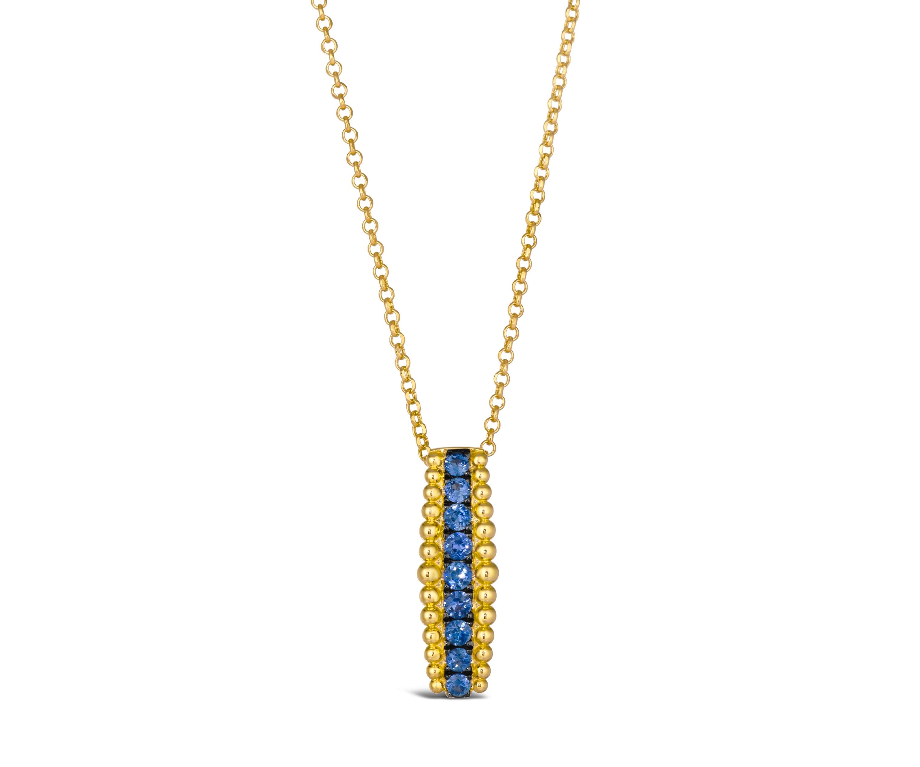 1/2 ct. t.w. Blueberry Sapphire™ Necklace in 14K Honey Gold™