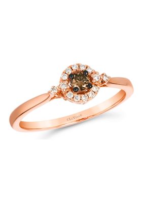 Ring featuring 1/10 ct. t.w. Chocolate Diamonds®, 1/15 ct. t.w. Nude Diamonds™ set in 14K Strawberry Gold®