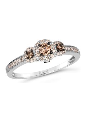 Le Vian 1/5 ct. t.w. Chocolate Diamonds, 1/6 ct. t.w. Nude Diamondsâ¢ Ring in 14K Vanilla Gold, 7 -  0196724391255